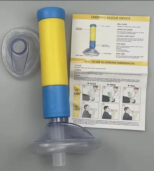 Portableupgrade First Aid Kit for Kids Adultschoking Emergency Life Saving Suction Vac anti Choke Device