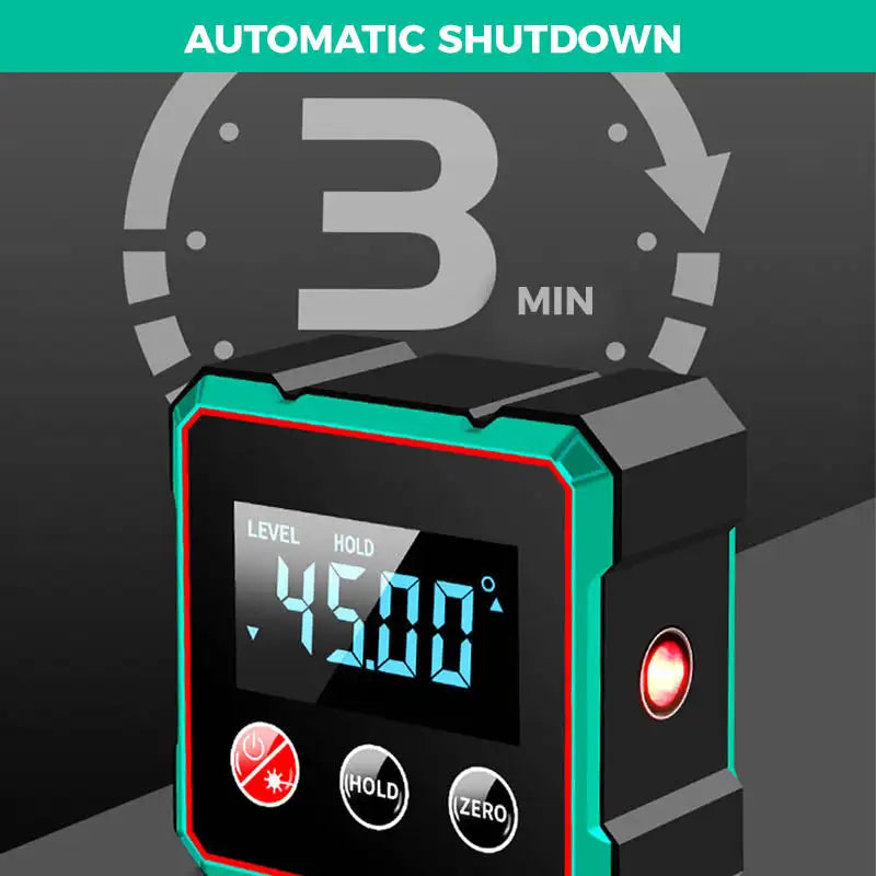 Magnetic Digital Angle Finder with Electronic Laser Gauge Protractor Inclinometer Level Magnets Level Ruler Angle Slope 0-90°