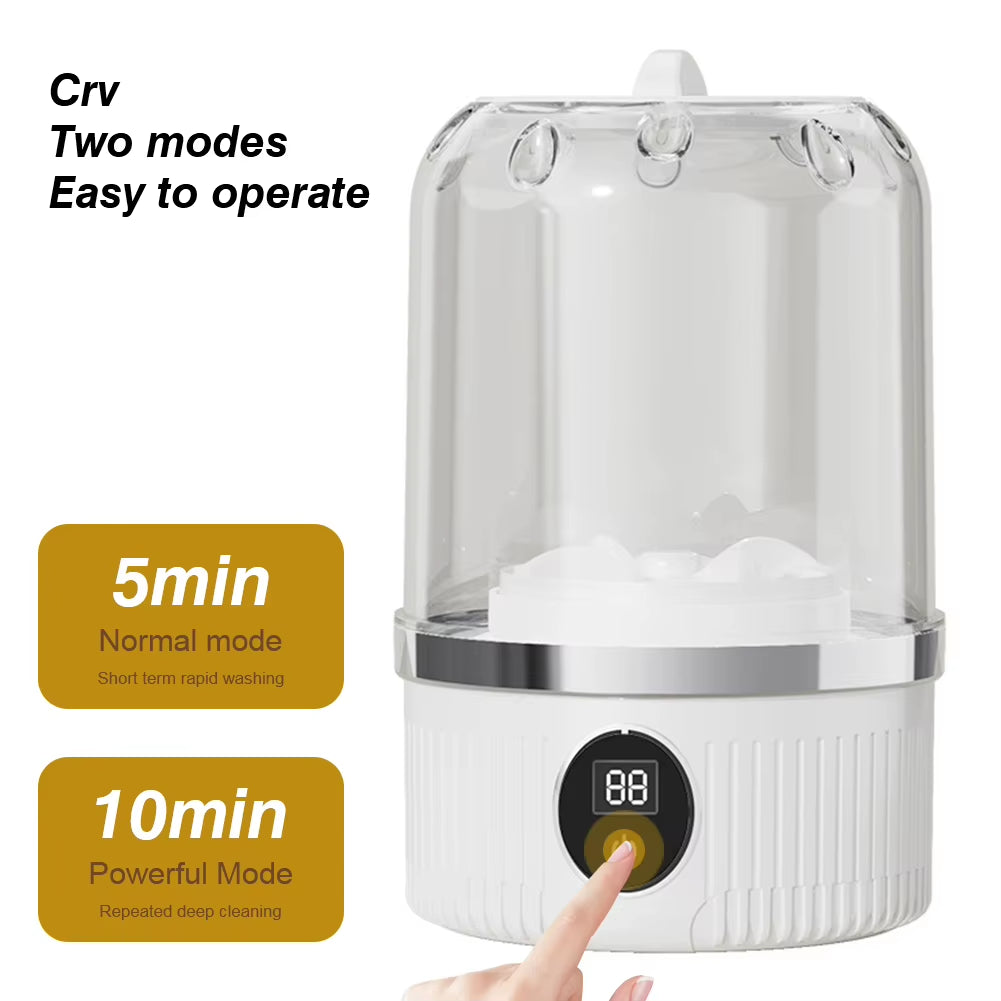 Cordless Small Washing Machine with Laundry Cup Automatic Laundry Cup Rechargeable Portable Washing Machine for Baby Clothes