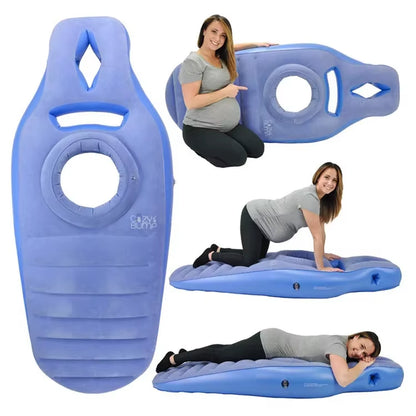 PVC Flocking Inflatable Maternity Pad Sleeping Pillow Inflatable Pad Surface Flocking Inflatable Lying Pad
