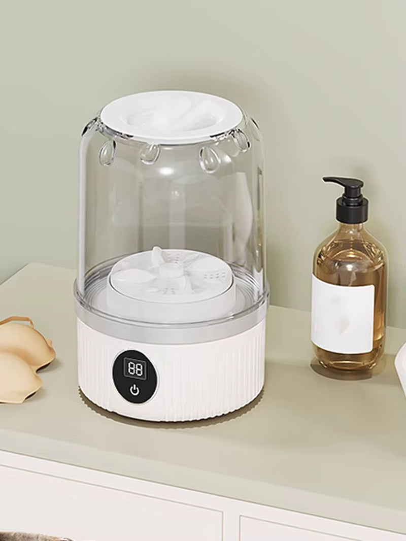Cordless Small Washing Machine with Laundry Cup Automatic Laundry Cup Rechargeable Portable Washing Machine for Baby Clothes