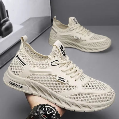 Men'S Mesh Sneakers 2024 Summer Mesh Sports Breathable Casual Shoes Comfortable Men'S Tennis Shoes Lightweight Running Shoes