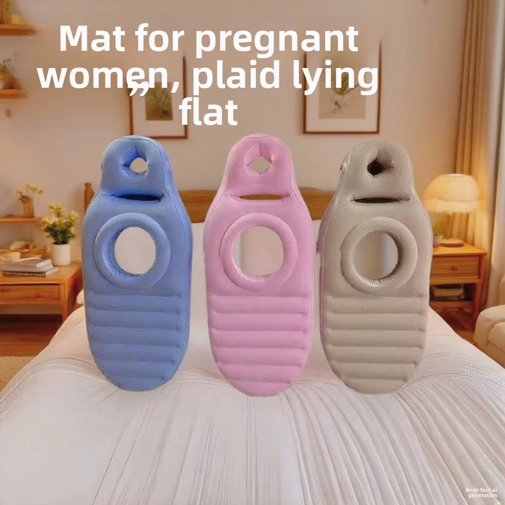 PVC Flocking Inflatable Maternity Pad Sleeping Pillow Inflatable Pad Surface Flocking Inflatable Lying Pad